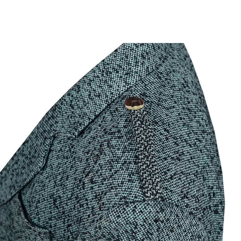 Black And Blue Wool Argyll Tweed Jacket With Vest